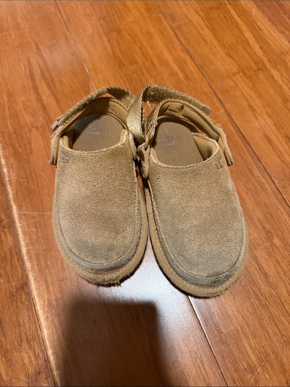 UGG Kids Suede Slip-Ons in Tan